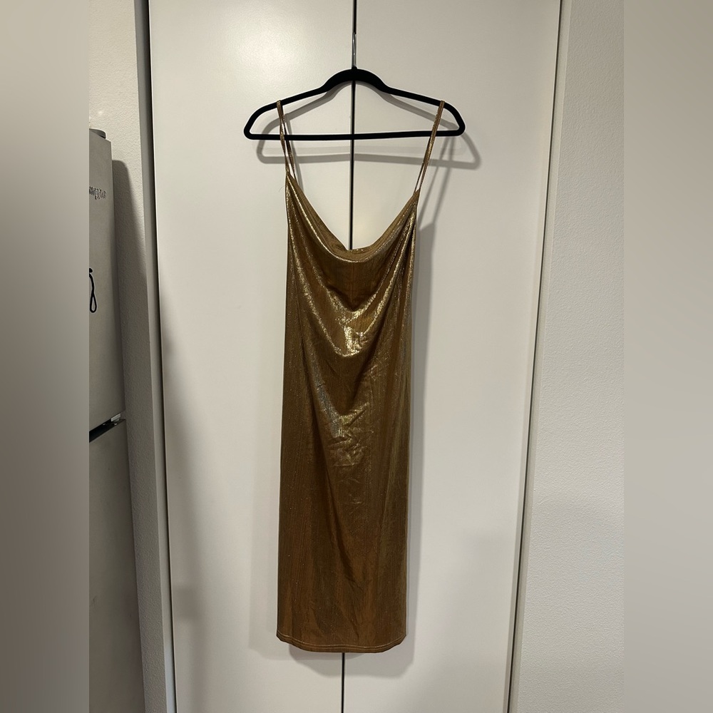 SHEIN Gold Slip Dress 3x